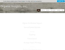 Tablet Screenshot of organicinsights.com